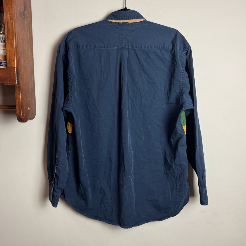 Vintage Tommy Hilfiger Colorblock Button-Down Shirt Men’s Medium - Picture 9 of 10